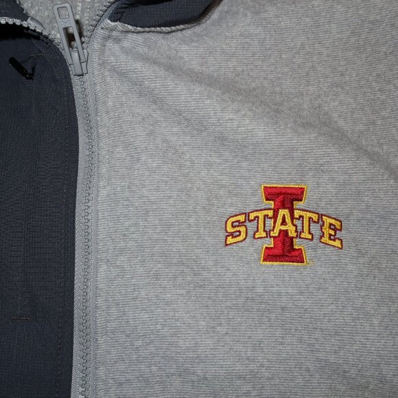 Under Armour Iowa State Cyclones NCAA Gray Full Zip Vest Jacket Mens Size Large - Picture 3 of 6